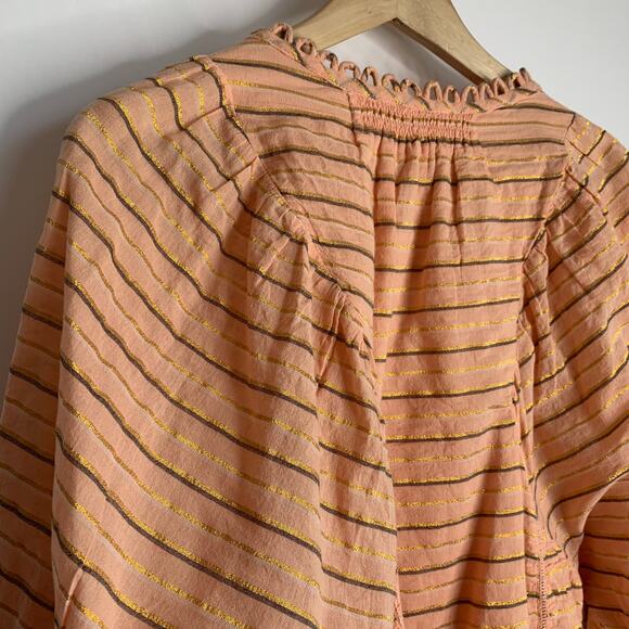 Apiece Apart Cala Bib Blouse Top Blouse Orange Womens Size 2 XS - Picture 12 of 16